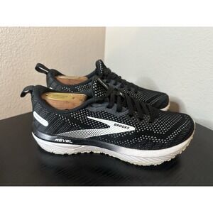 Brooks Revel 6 Road Athletic Running Shoes Black White Womens - Size 7